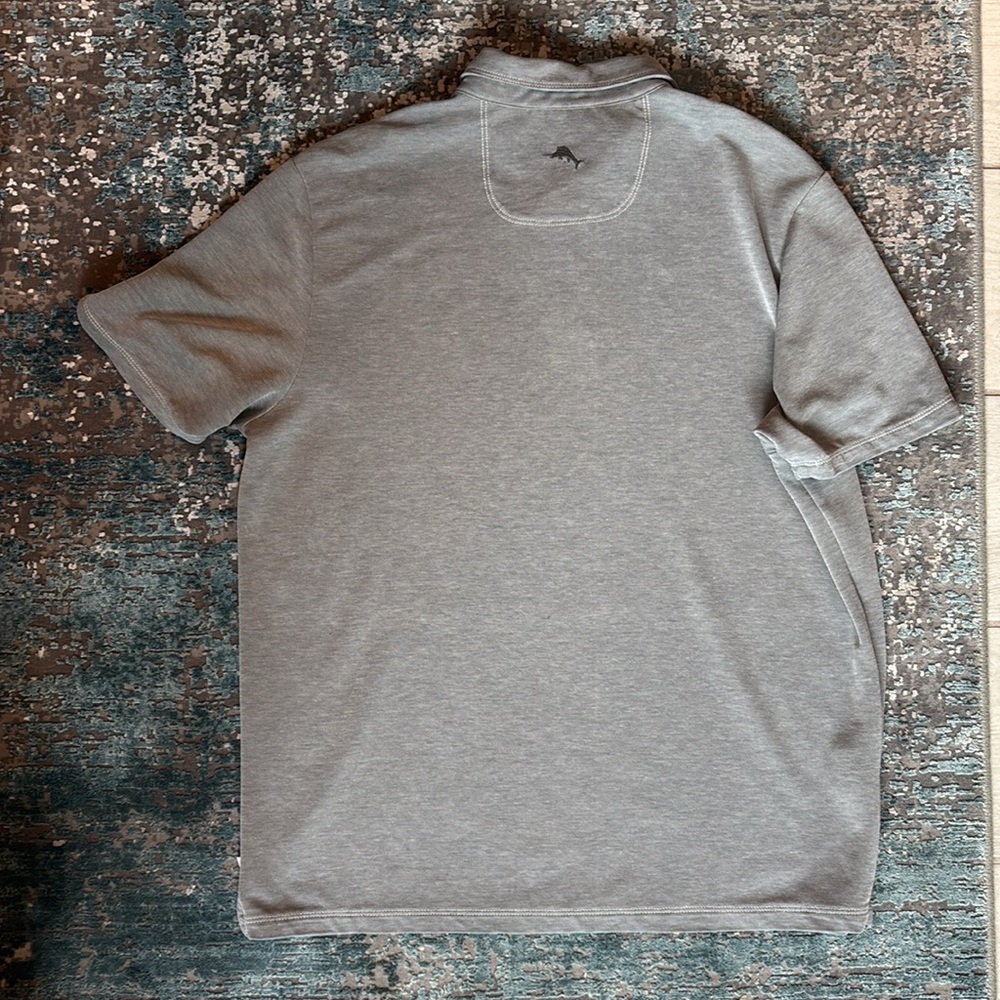 Tommy Bahama Men's Gray Polo Shirt Size Large - Picture 4 of 9